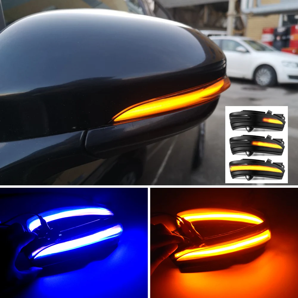 

Blue & Yellow Dynamic Blinker For FORD MONDEO MK5 2014-2019 MK V 5 LED Turn Signal Light Side Lamp 2015 2016 2017 2018 MK V 5