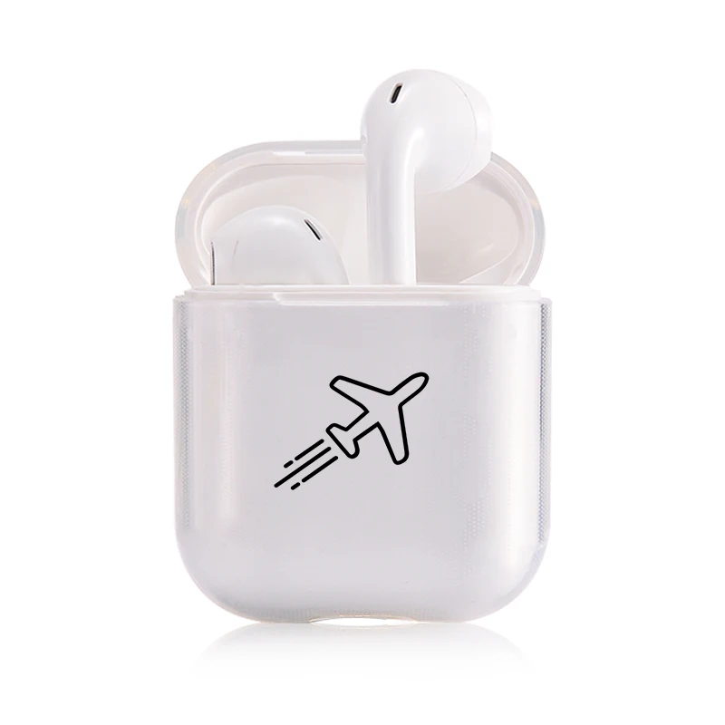 I200927 Мягкий силиконовый роскошный чехол Air Pods для Apple airpods чехол Милые простые линии прозрачный чехол Airpods в наушниках аксессуары - Цвет: I200927