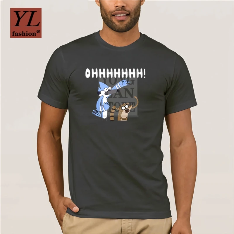 2020 модная мужская футболка с надписью quotOhhhh Mordecai and rigby | Мужская одежда
