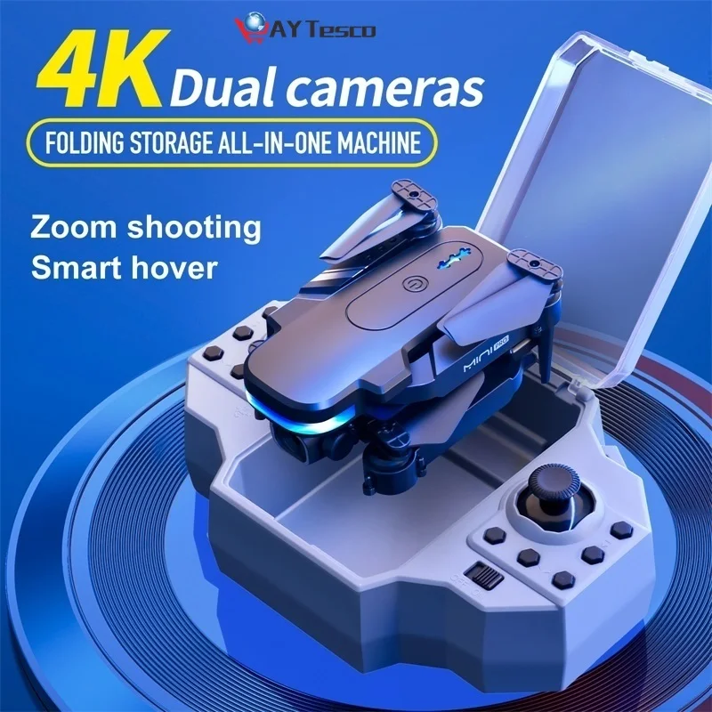 

KY910 Mini Drone 4k Profesional HD Dual Camera WiFi FPV Foldable RC Helicopter 360° Rolling Drones Toys For Boys Christmas