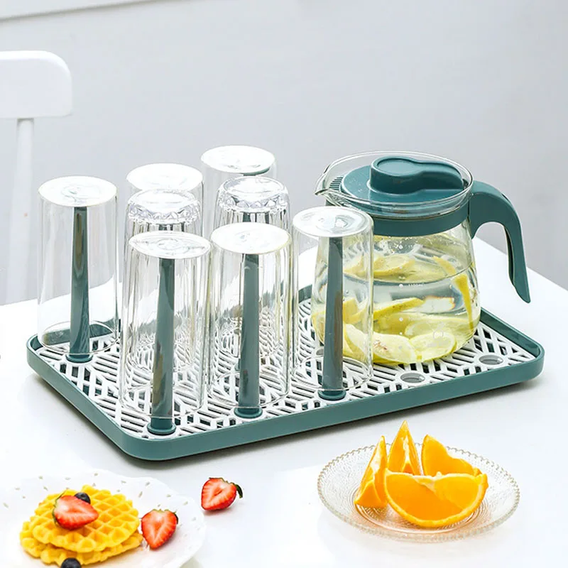 

Креативный стеклянный держатель для стакана для воды, сушилка для чайного подноса, стеллаж для сушки стаканов, кухонные аксессуары, полки д...