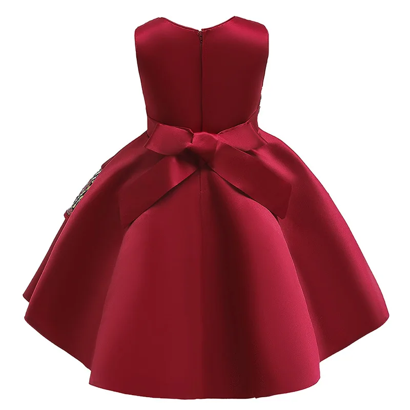 Летние Платья с цветочным узором для девочек Детская праздничная одежда Платье