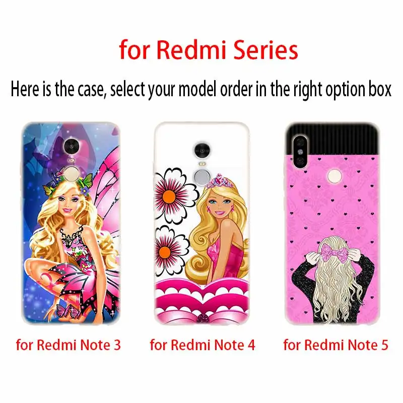 Розовый женский силиконовый прозрачный мягкий чехол из ТПУ для Xiaomi Redmi Note 10 9 8 7 6 5