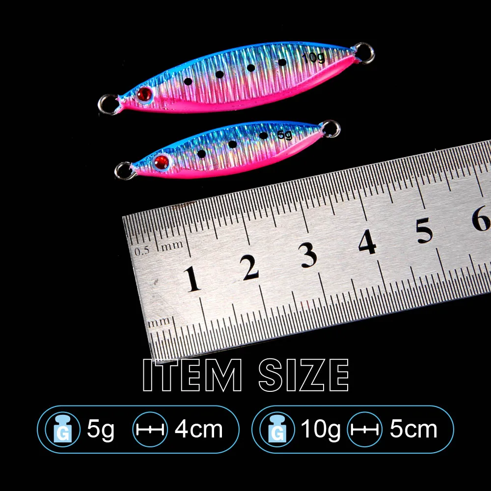 Micro Metal Jig 5g 10g Shore Casting Jigging lure Shore Casting Spoon Saltwater Jack Fishing lure Bit Artificial Bait