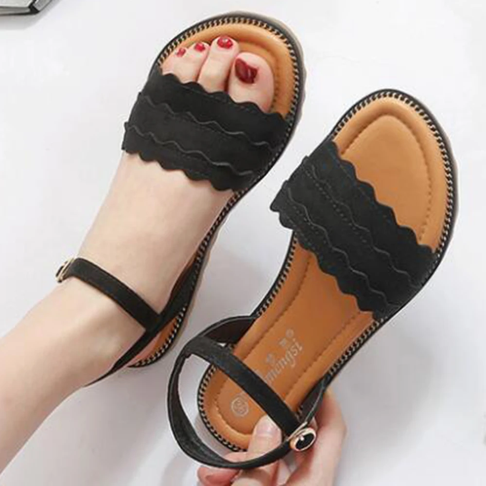 Новинка Летние босоножки в римском стиле женская обувь с открытым носком на