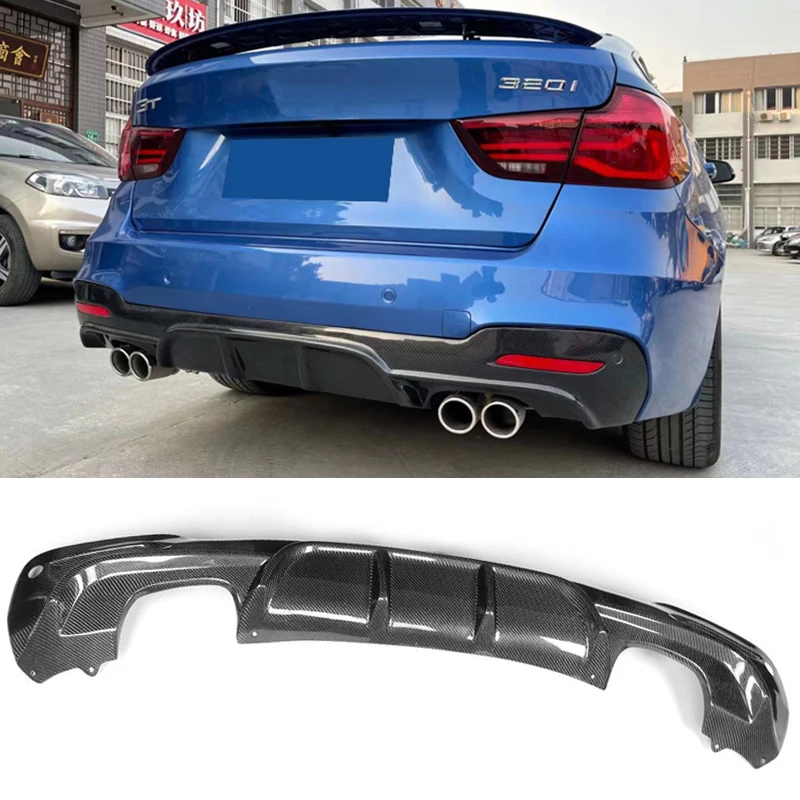 Губа диффузора заднего бампера из углеродного волокна для BMW 3 серии F34 GT M Sport 4 Door