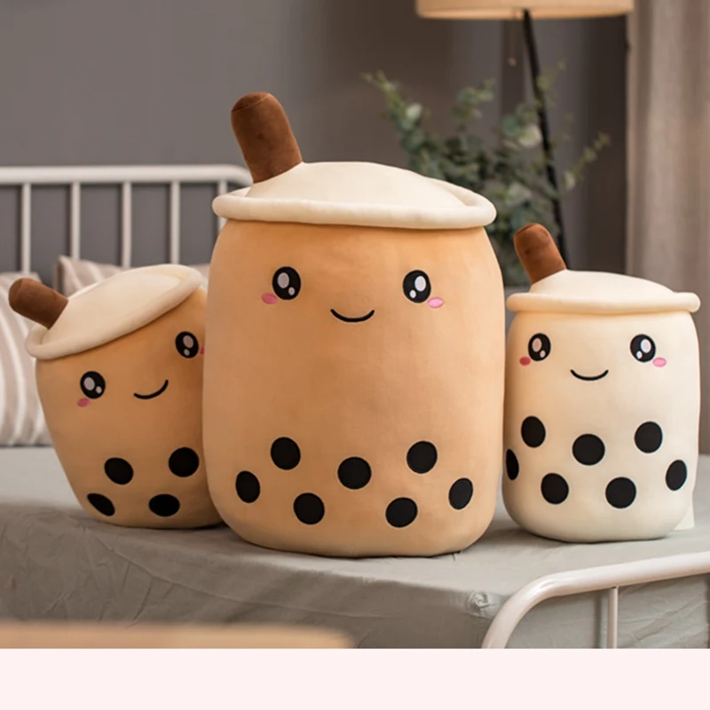 

Creative New Style hot sale bubble tea cup plush toy pillow stuffed food milk tea cup pillow cushion kids toys birthday gifts
