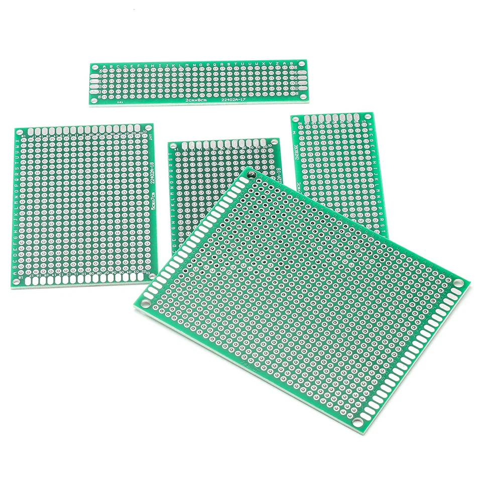 40PCs PCB Double-sided Prototyping PCBs Circuit Boards Kit, 5 Size Universal untraced perforated printed circuits boards images - 6