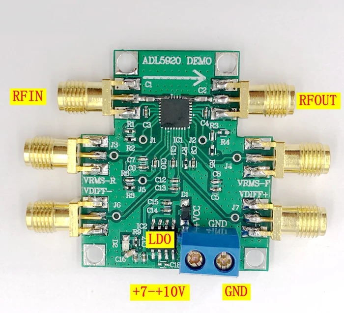 

ADL5920 9 KHz to 7 GHz Bidirectional RMS and VSWR Detector Detection Module