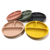 bpa free baby silicone suction plate kid tableware food grade silicone non slip baby dish infant todller dinnerware
