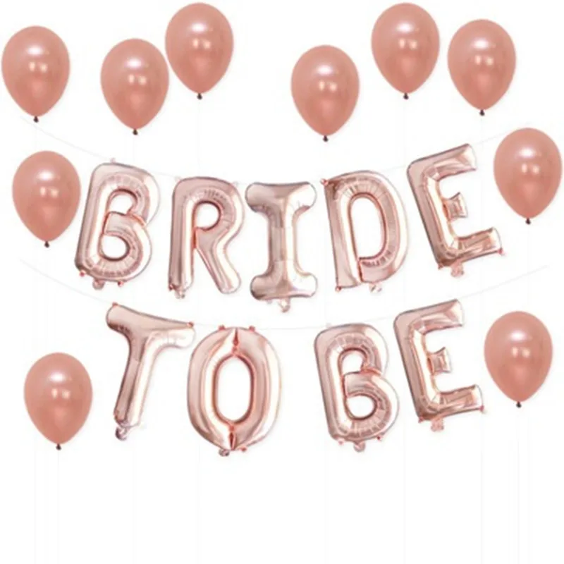 

Rose Gold Bride To Be 16inch Letter Foil Balloon Team Bride Miss To Mrs Balloon Wedding Bridal Engagement Hen Party Decor Supply