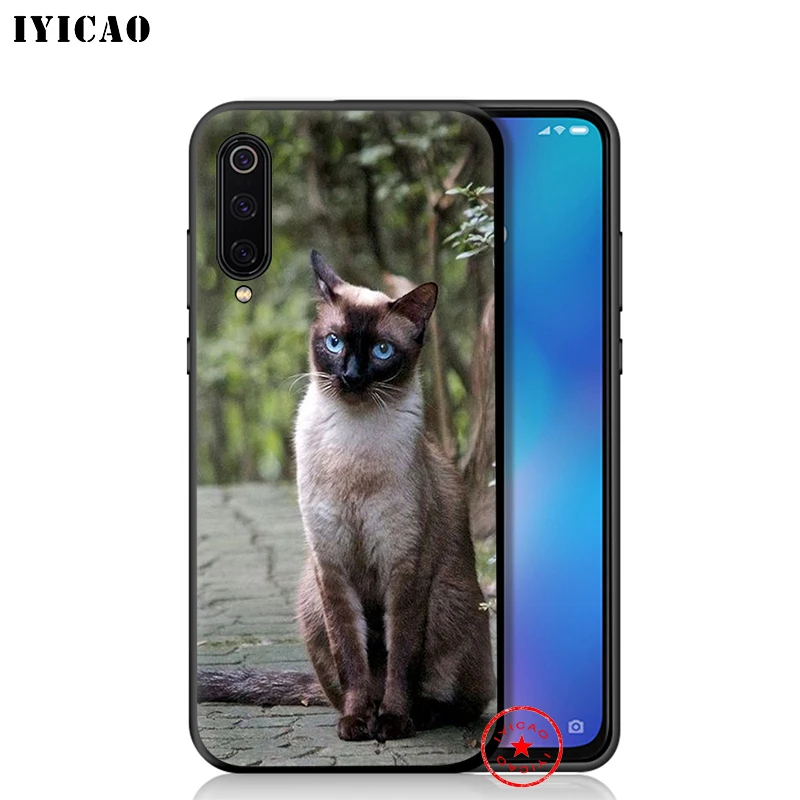 IYICAO милые сиамская кошка мягкий чехол для Xiaomi mi A3 A2 A1 CC9 CC9E 9T 9 8 6 SE Lite рro F1 макс 3 5X 6X