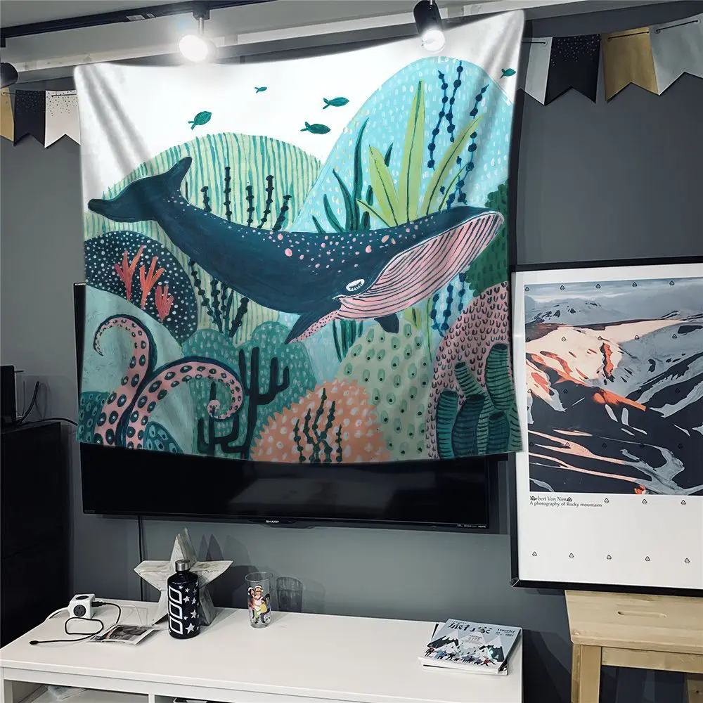 

Illustration Tapestry Wall Hanging Polyester Thin Bohemia Cactus Girls Print Tapestry Beach Towel Cushion Wall Tapestries