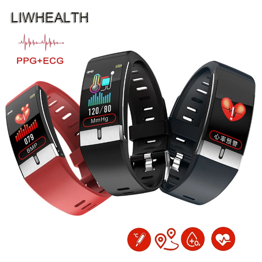 Смарт-часы мужские с функцией измерения ЭКГ пульса и уровня кислорода в крови -