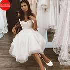 Женское свадебное платье, короткое платье с открытыми плечами для свадьбы или вечеринки, 2022