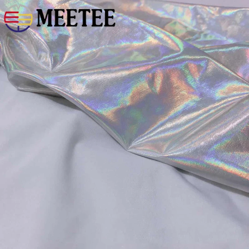 Красочная лазерная ткань Meetee 1*1 5 м реквизит для фотосъемки фоновая одежда
