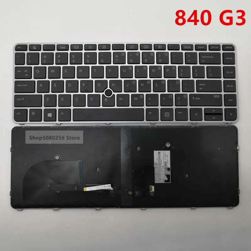95% Новинка) клавиатура с подсветкой для ноутбука hp Elitebook 840 G3 745 G3 Подлинная Клавиатура для ноутбука hp 840 G3 745 G3 Серебристая версия