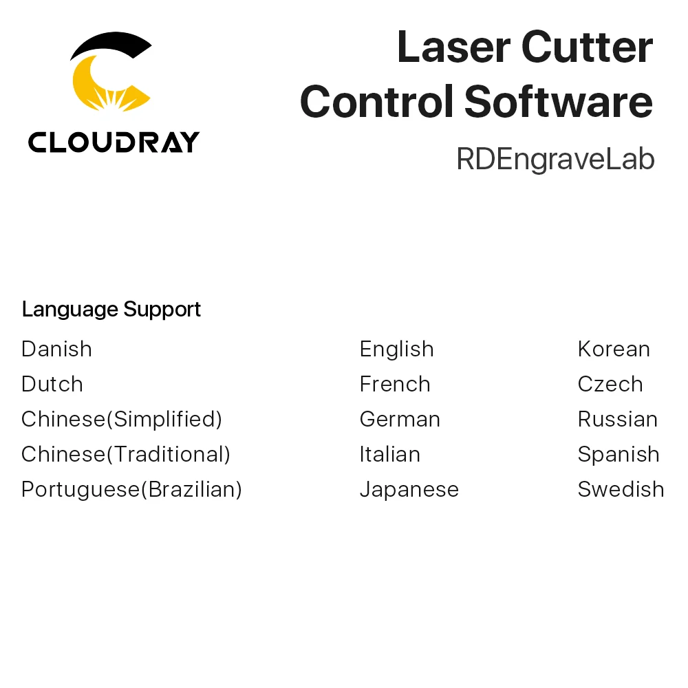 Программное обеспечение для управления Cloudray RD EngraveLab лазерной резки Ruida Control ler 6445G