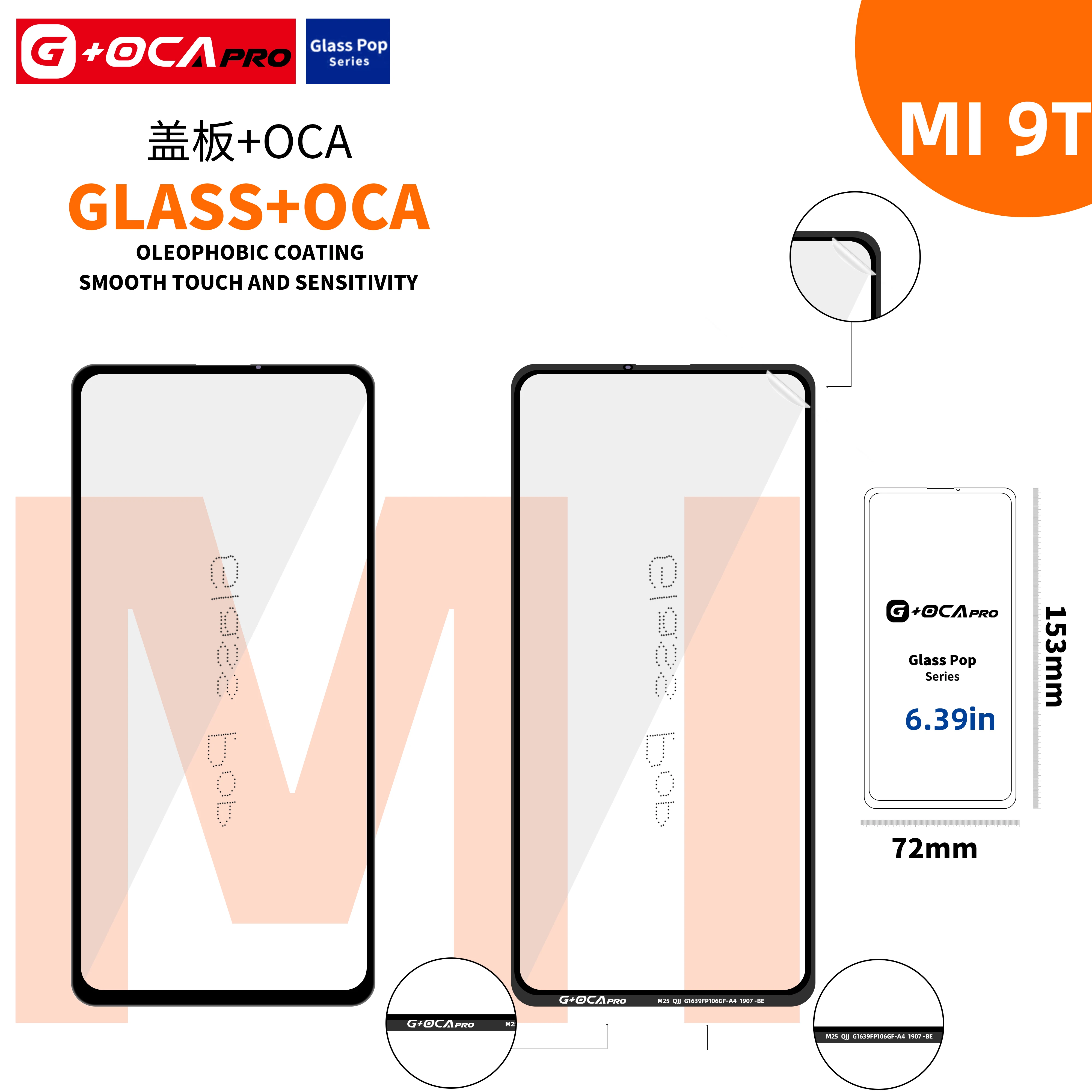 

Переднее стекло экрана + OCA клей для Xiaomi Mi9t K20 Mi10t Mi10i K30 K30u K30pro K30s MiA2 Mi6x MiA3 LCD внешнее стекло Ремонт