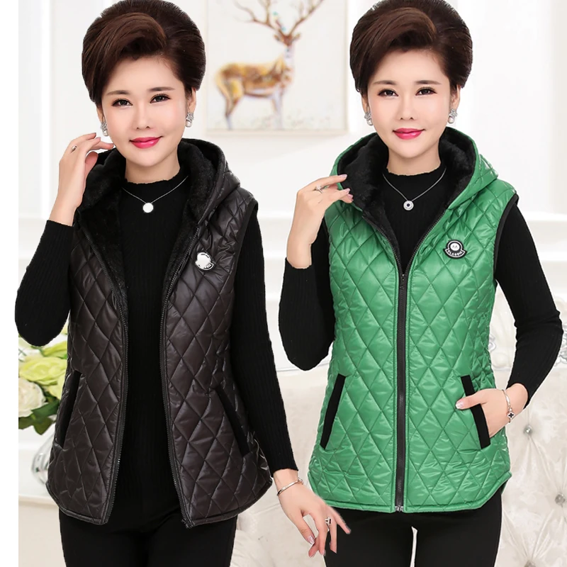 Женский зимний жилет из пуха и хлопка однотонное пальто большого размера