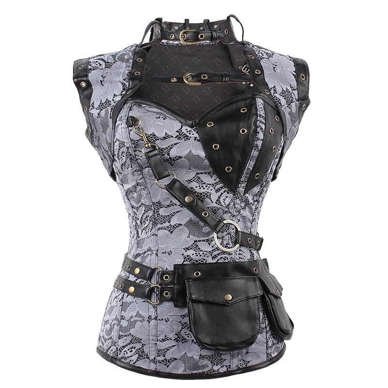 Женский Готический корсет в стиле стимпанк сексуальный готическом 2019|Бюстье и