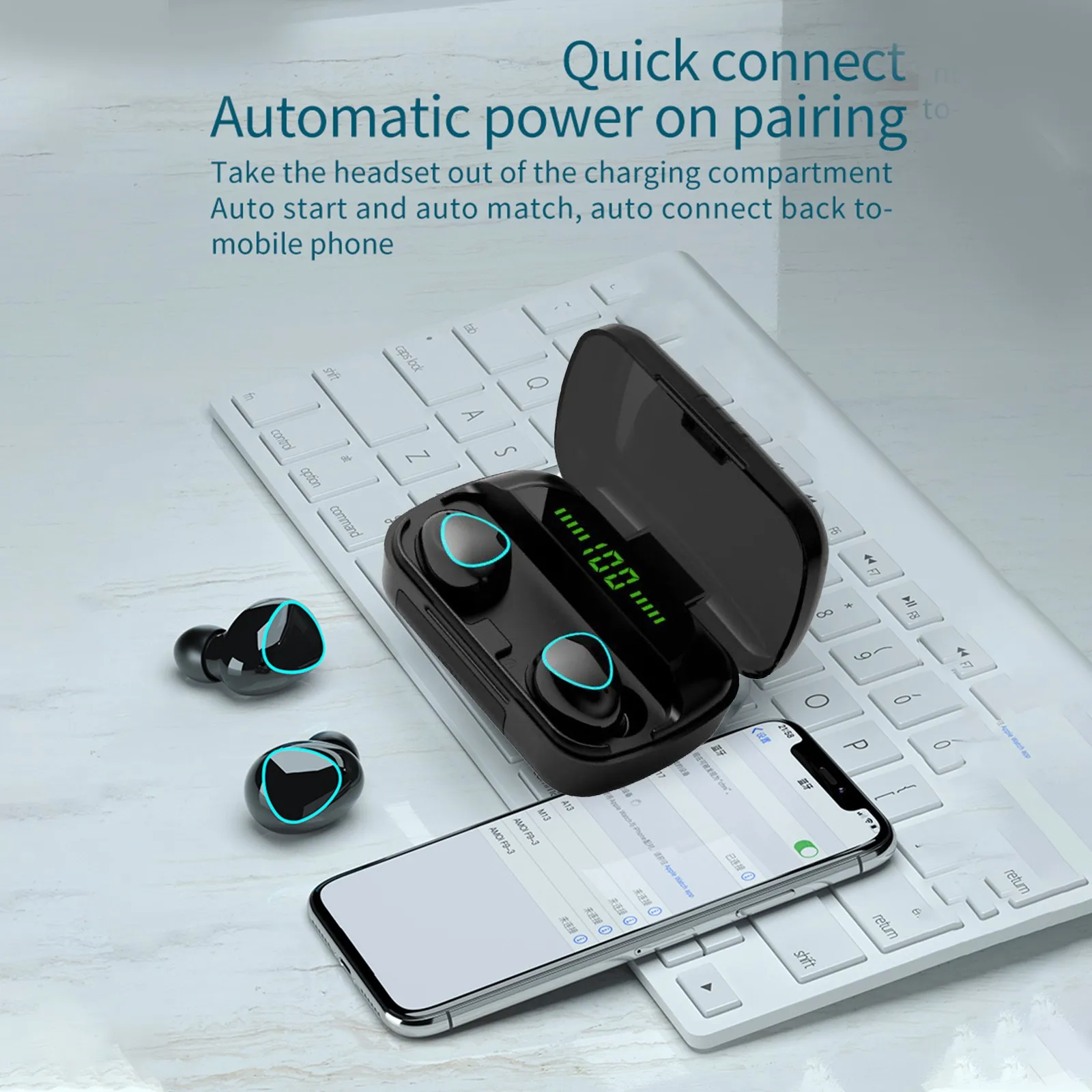 

M10 TWS-Bluetooth Earphones Earphone Stereo Earbuds Headsets With Microphone auriculares bluetooth