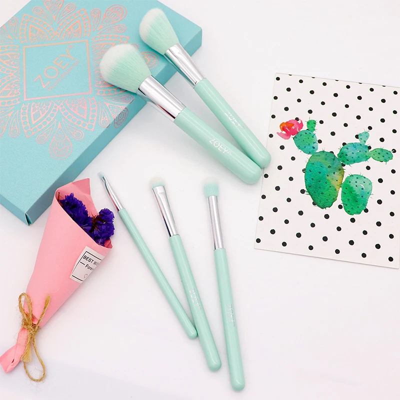 Набор кистей для макияжа 5 шт./компл. тона пудры румян теней консилера помады глаз