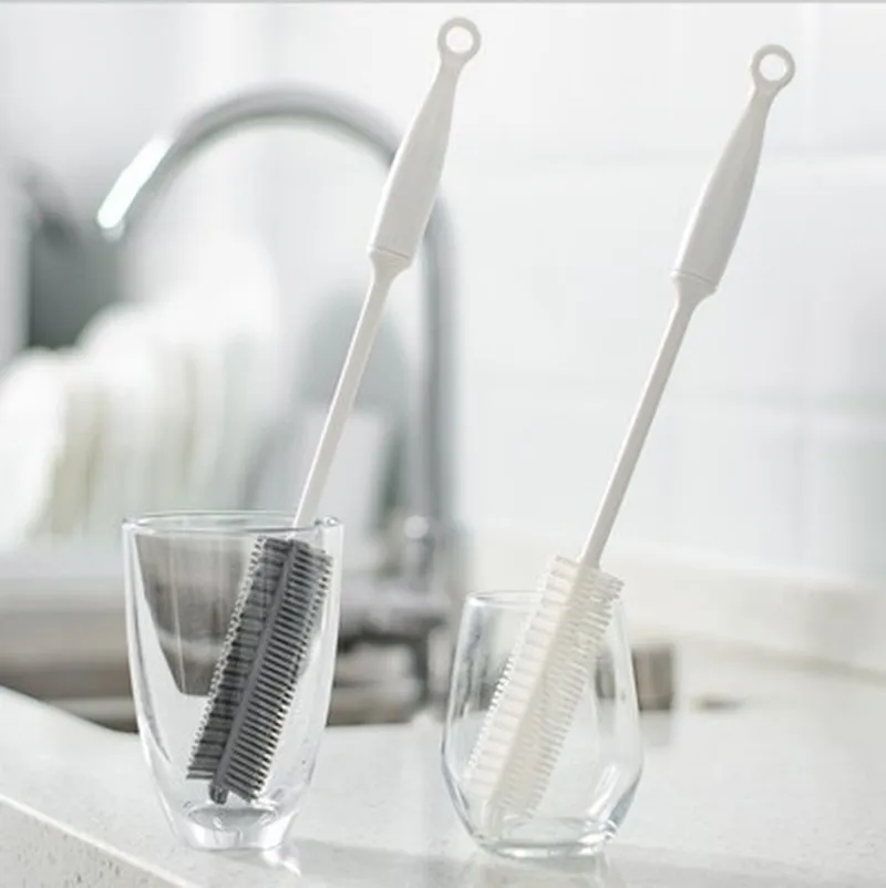 Ершик силиконовый щетка для чистки стекла с длинной ручкой 1 шт. бытовой