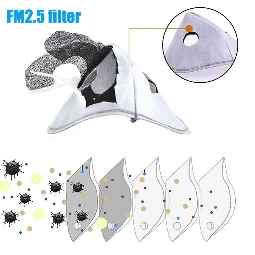 5/10/20 Pcs 4/5 Layer PM2.5 Activated Carbon Anti Dust Mouth Face Mask Filter Set Insert Dustproof Health Care Supplies | Спорт и