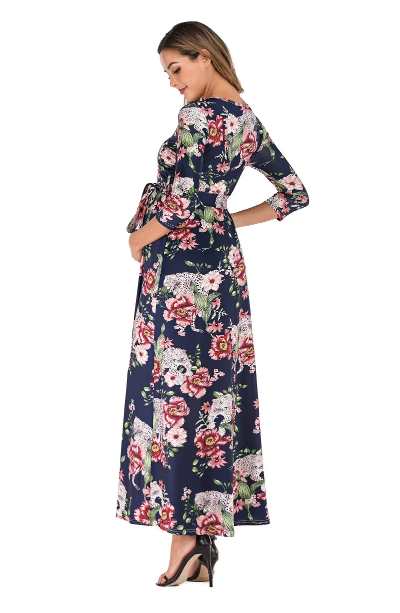 Осеннее платье для беременных будущих мам платья фотосессии с v-образным вырезом