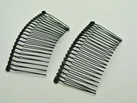 10 black metal wire hair side combs clips 76x37mm for diy craft