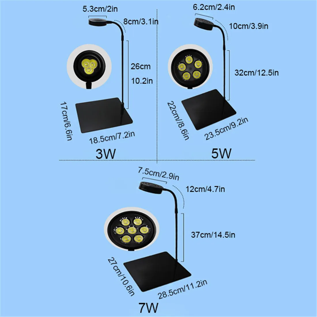 Подключите 3 Вт 5 7 светодиодный настольная лампа с акриловыми пластинами для