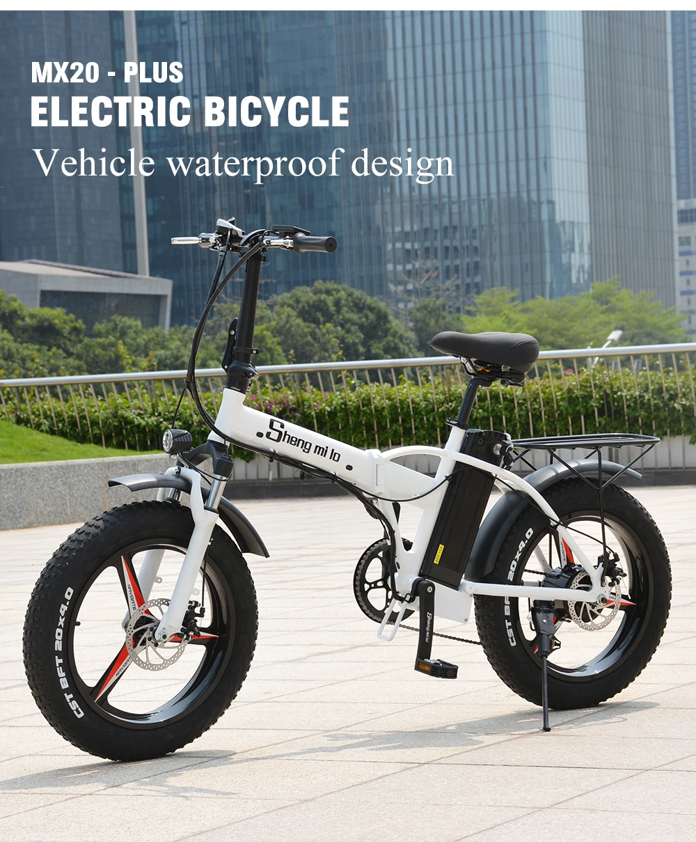 20 дюймов складной электрический велосипед из алюминиевого сплава 500 Вт толстая