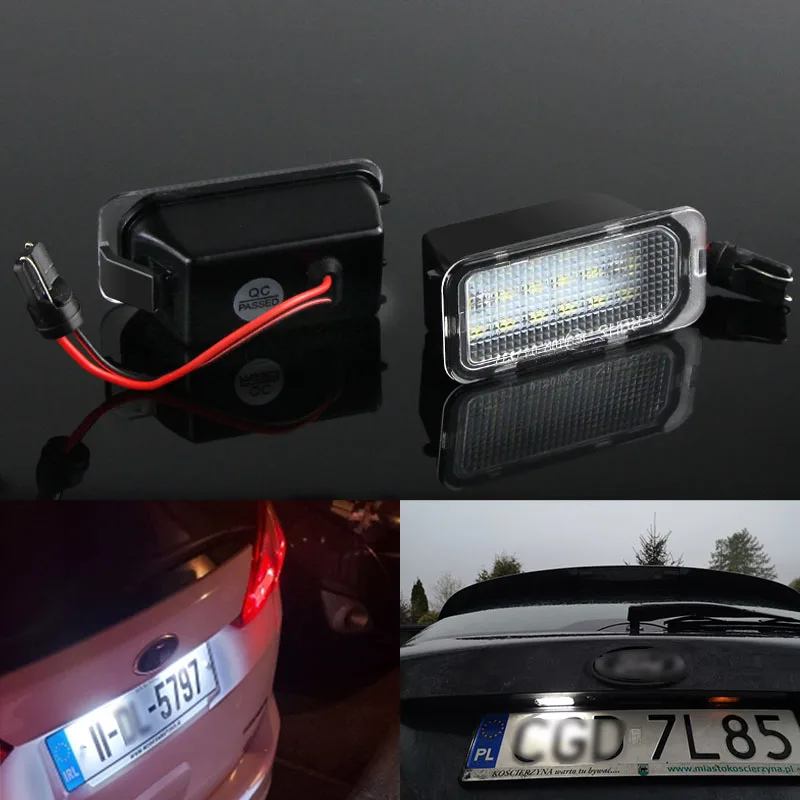 

CANbus Error Free LED Number License Plate Light Lamp For Ford Focus 5D Fiesta Mondeo MK4 Grand C-Max MK2 B-Max Kuga 6000k White