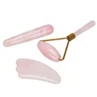 Оптовая продажа Натурального Розового Кварца роликовый массаж пластина токарный резец для лица тело расслабиться для SPA массажа тела и релаксация