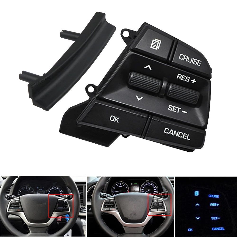 

For Hyundai Movable Collar elantra 1.6L 2017 2018 Cruise Control Switch ABS Steering Wheel Regulator Button 96700-F2210