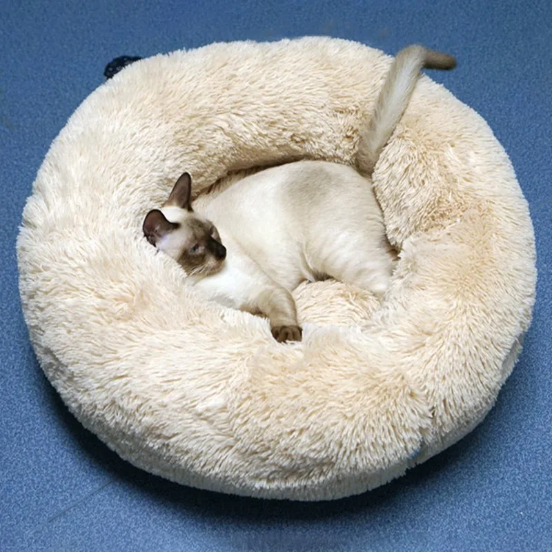 

Dog Puppy Cat Fleece Warm Bed Cat Winter Warm Sleeping Nest Plush Puppy Cushion Mat Dog House Velvet Mats Sofa Beds For Dog
