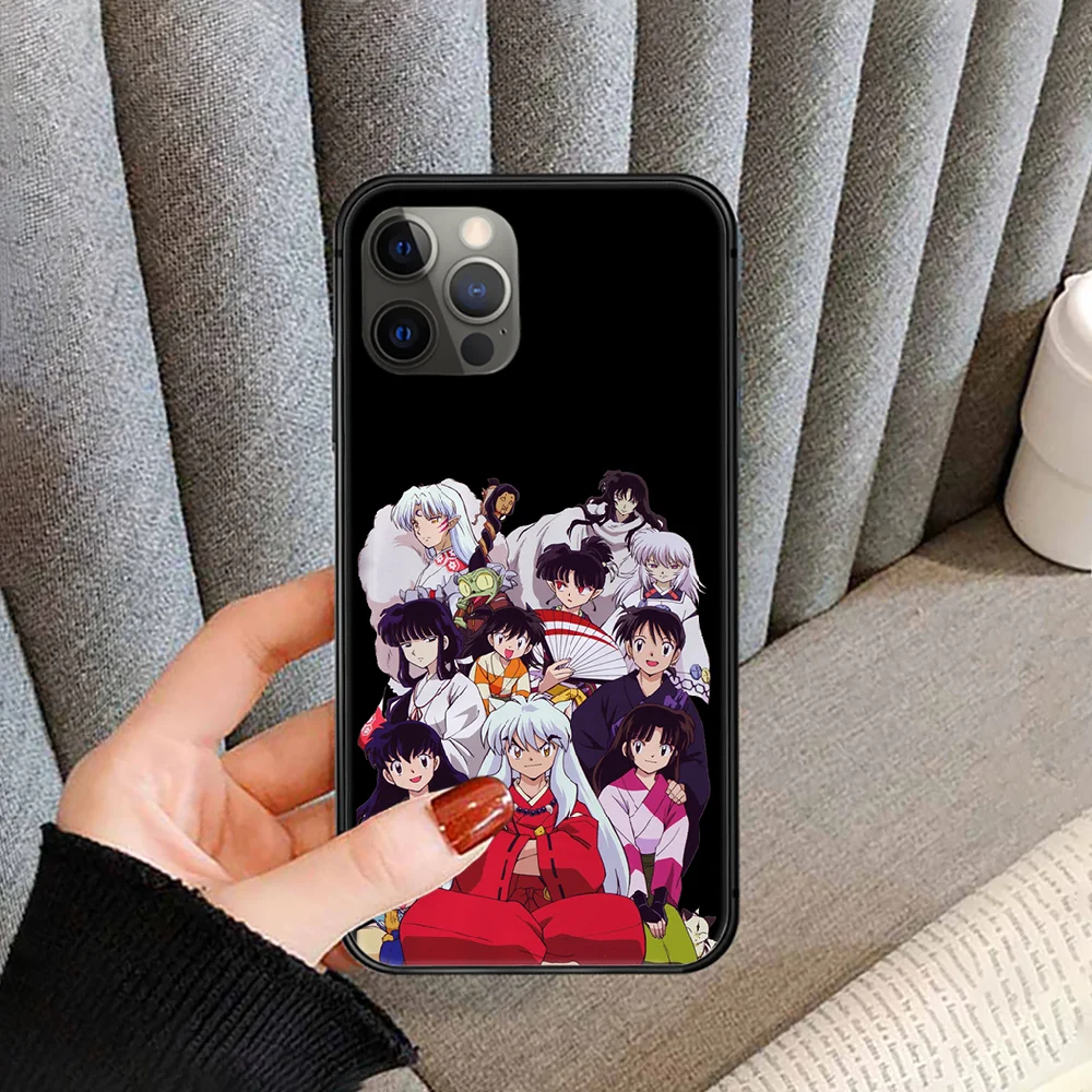 

Inuyasha Higurashi Kagome Sesshoumaru Phone Case cover For iphone 5 5S 6 6S PLUS 7 8 11 12 mini X XR XS PRO SE 2020 MAX black