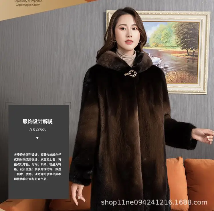 Women real mink coats female mink fur coat genuine long fur coat ladies winter clothes oversize 6xl 5xl 7xl natura fur coats