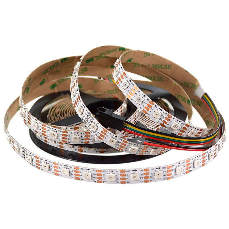 [Seven Neon]DC5V 12MM FPBC 60 светодиодный/M 27Khz FPWM HD107S RGB Светодиодная лента Dream Digital Pixel Light 5050 SMD