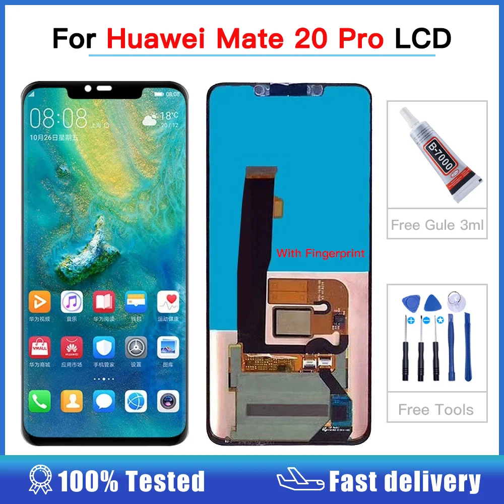 Оригинальный Amoled ЖК-дисплей для Huawei Mate 20 Pro дисплей сенсорный экран дигитайзер в