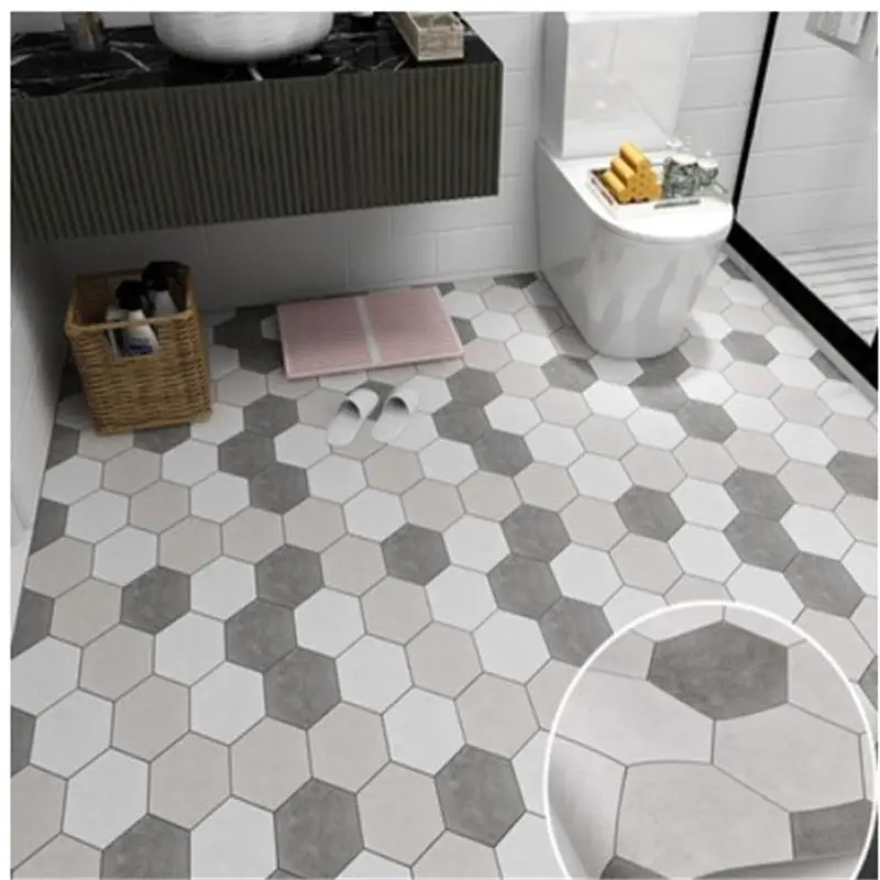 Thick Wear-Resistant Floor Stickers Self-Adhesive Tile Stickers Bathroom Floor Stickers Kitchen Home Decor Waterproof Non-Slip women high heel wear resistant soles non slip stickers protection shoes film wear resistant anti slip stickers forefoot stickers