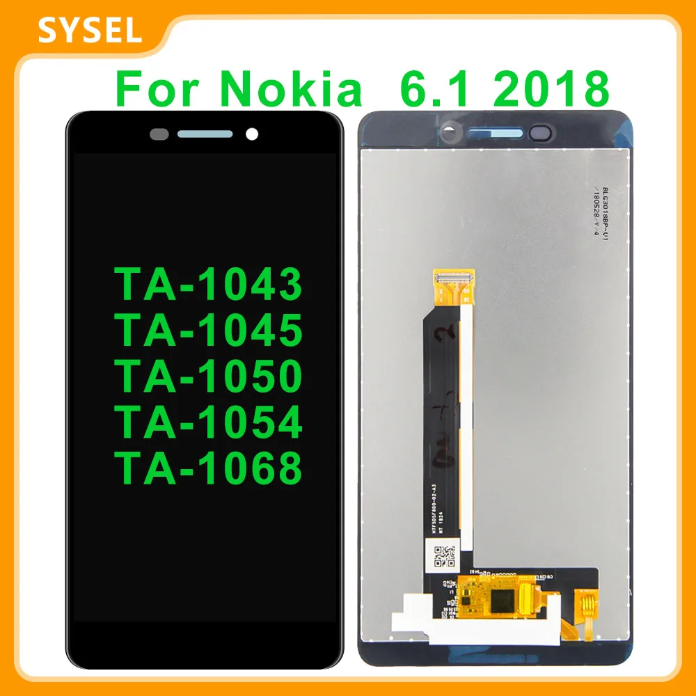 Для Nokia 6 1 2018 ЖК дисплей сенсорный экран стеклянная панель дигитайзер в сборе TA 1043