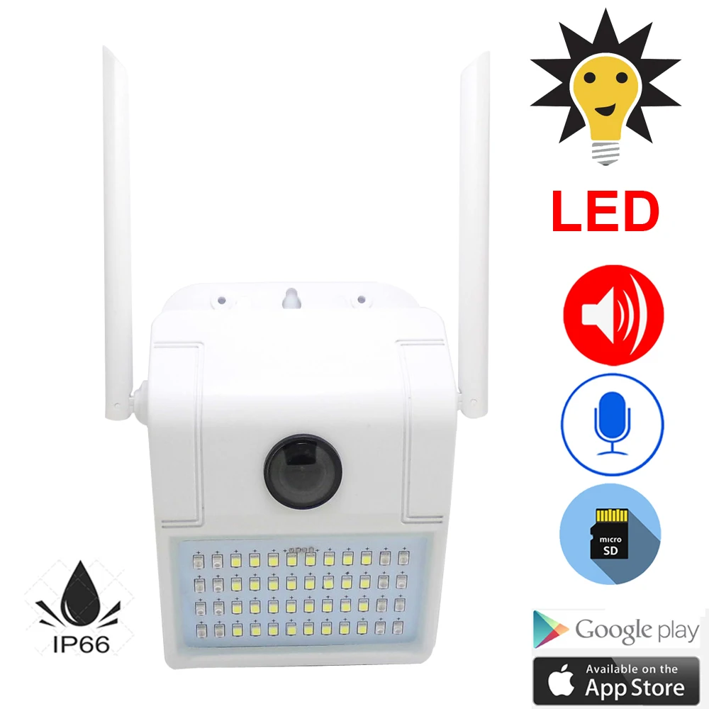Настенная ip камера в форме лампы Wifi 1080P двухсторонняя аудио наружная крытая CCTV
