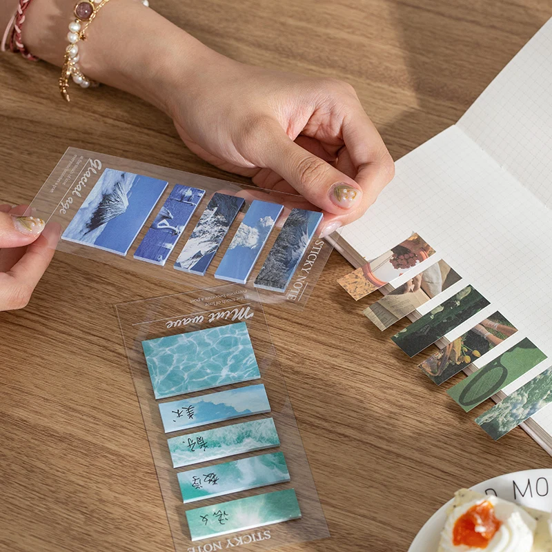 Dimi 100 листов натуральный Дневник Серия Stiky Notes Ландшафтная тема наклейки закладки