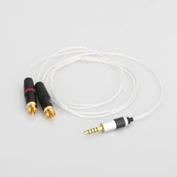2 5mm trrs4 4mm balanced male 3 5mm jack to rca plug aux cable 8x 1 0mm silver wire headphone amp