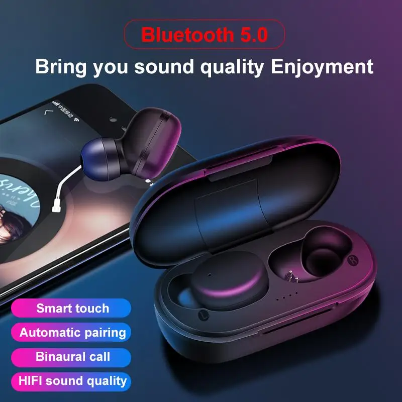 

Bluetooth 5.0 Ergonomic Design Earphones A6x Wireless Bluetooth Headset Bluetooth Headset With Portable Charging Case