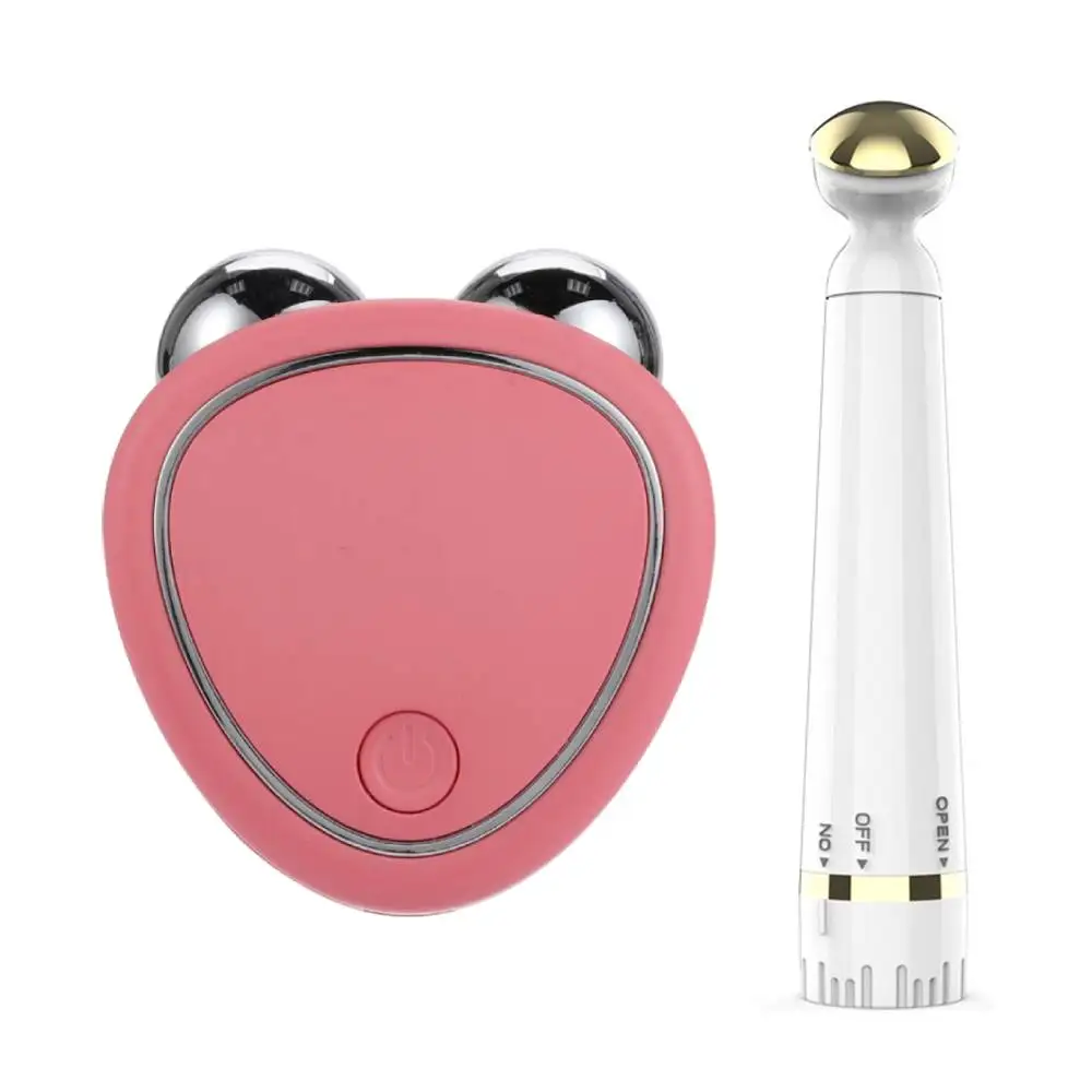 

2PC/set Facial Massager + Eye Massager Face Lifting Microcurrent Roller Massager Anti-Ageing Wrinkle Massager Skin Care Tool