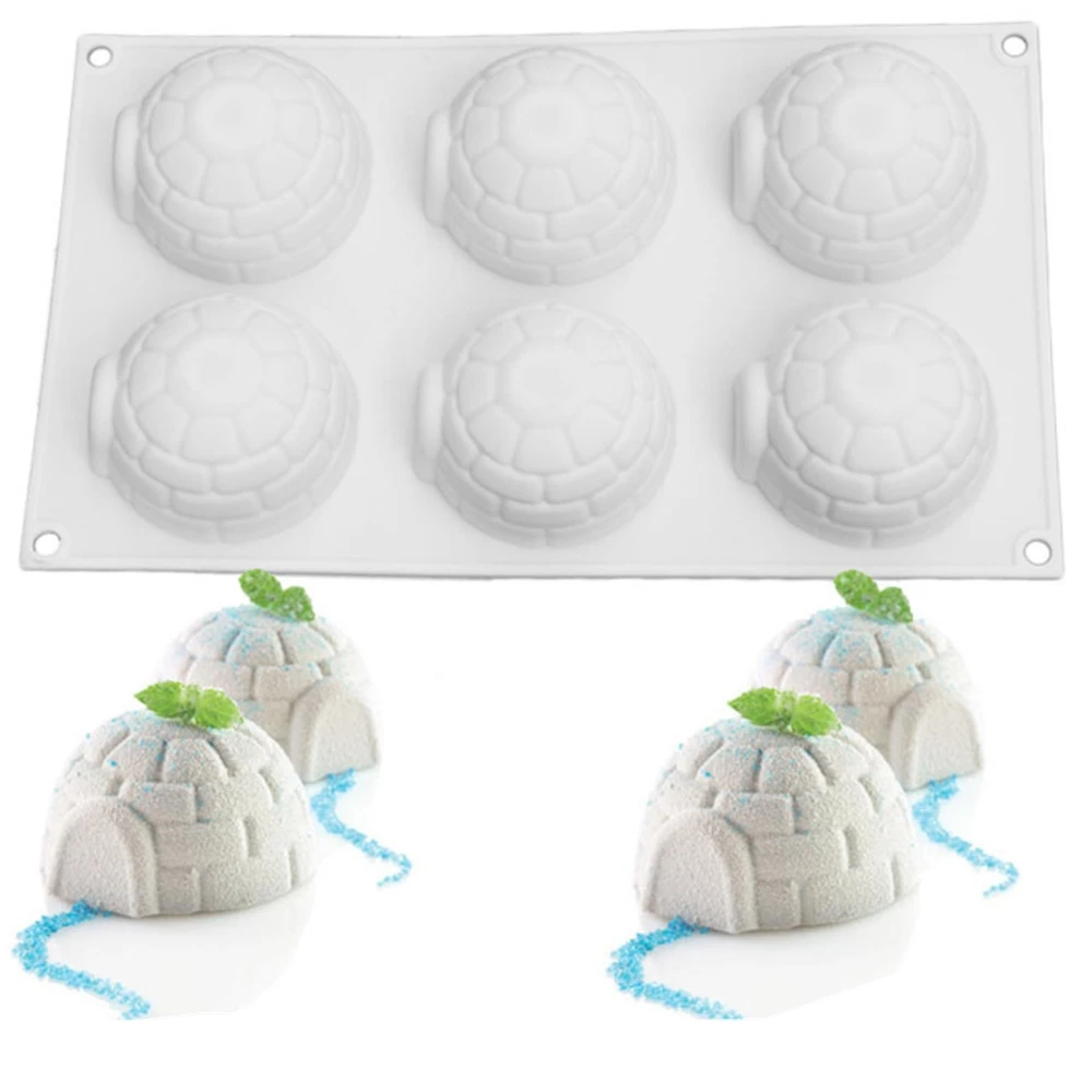 Силиконовая форма для торта Igloo с 6 отверстиями шифоновая креативного