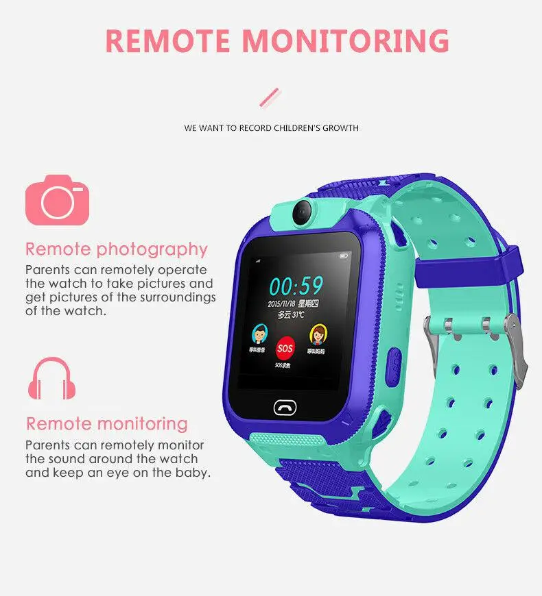 Studyset дети Смарт часы анти-потеря тревожный монитор Smartwatch